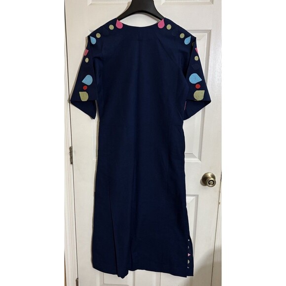NWT Frances Valentine Delightful Caftan Peony Garden Cotton Embroidery Dress XS - Picture 11 of 16